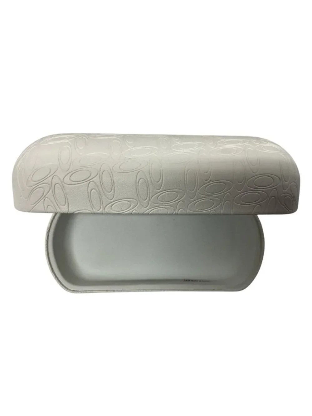 Oakley Cream Embossed Hard Shell Jumbo Eyeglasses Case